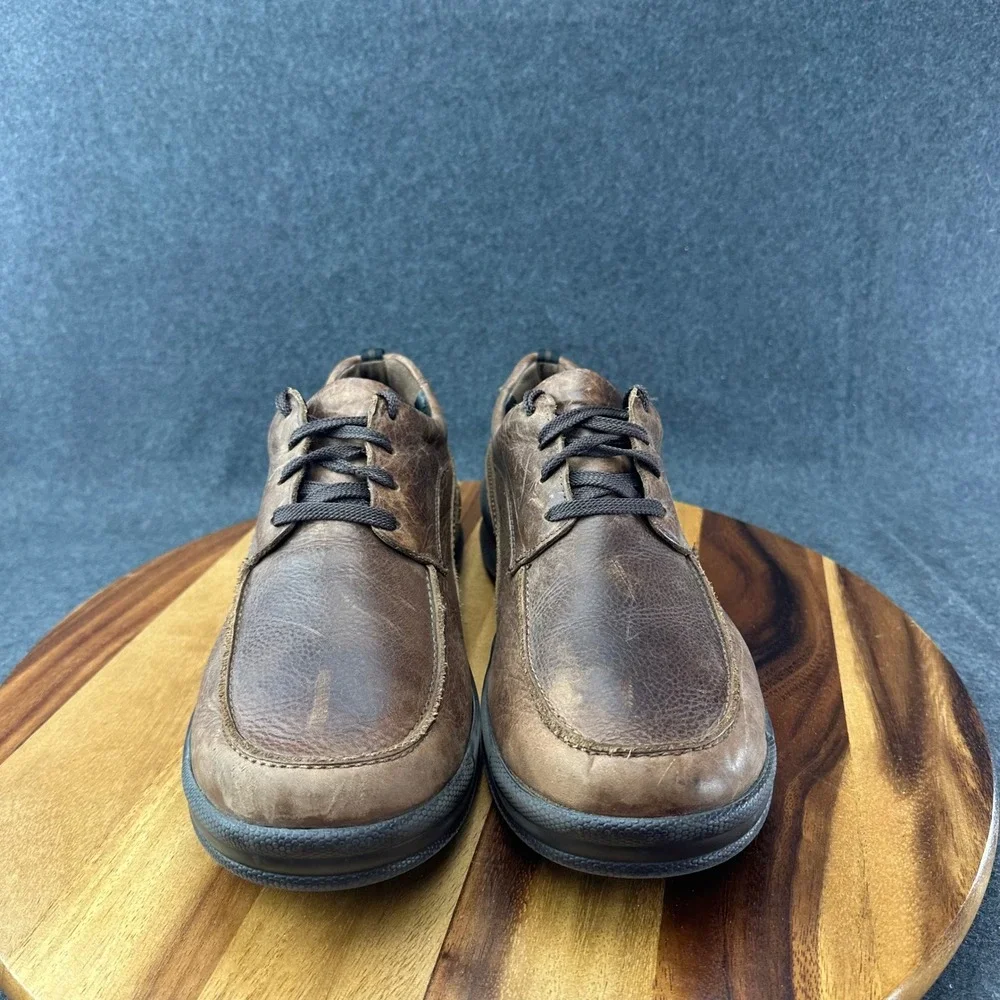 SAS Move On Brwon Leather Walking Shoes Mens‎ Sz 11.5W Lace Up Comfort